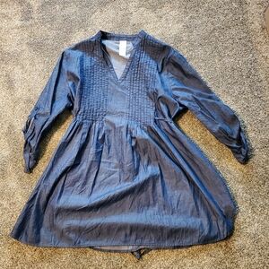 Womens Large Avon Blouse In Denim Blue